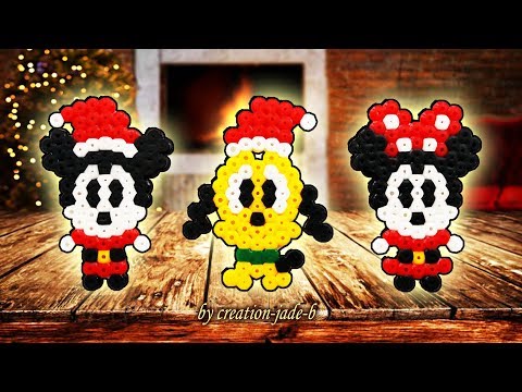 Tuto Perles à repasser (Hama) - Mickey & Minnie (Disney Noël) ! 🎄