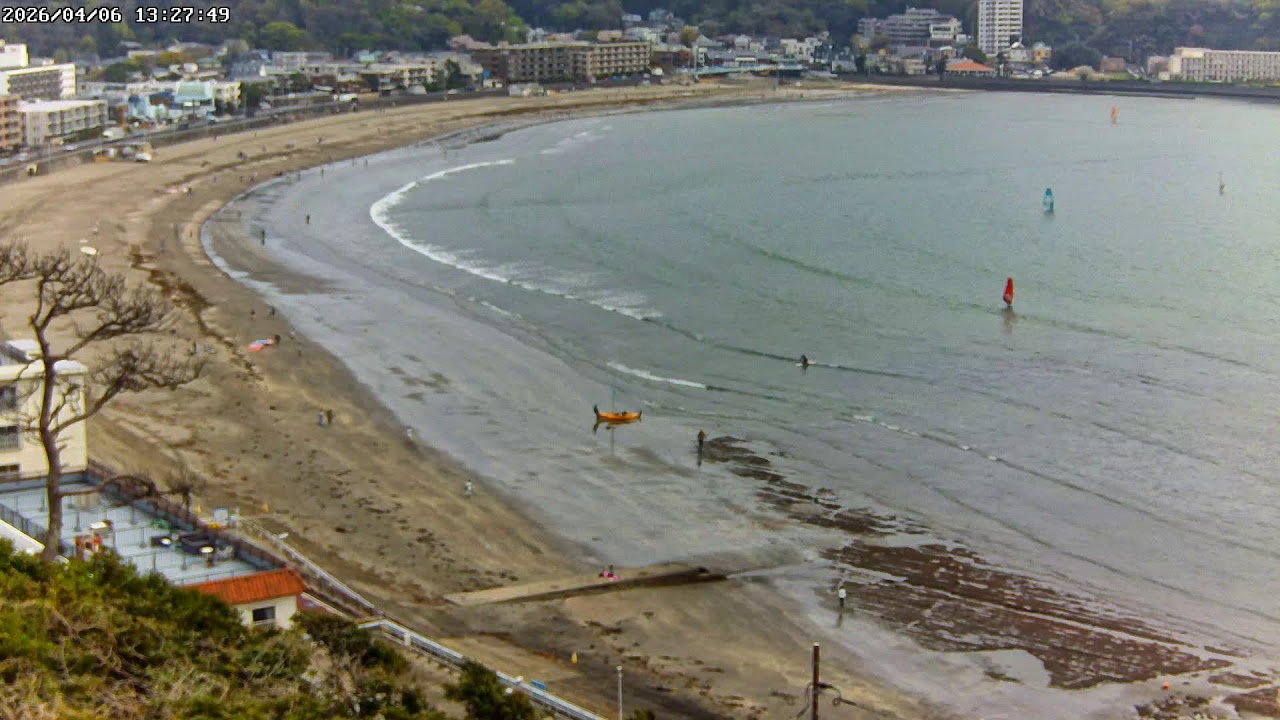 【逗子海岸ライブカメラ1】🌴海岸線：🎥by HviewCam