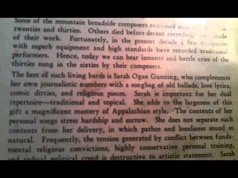 Sarah Ogan Gunning Sleeve