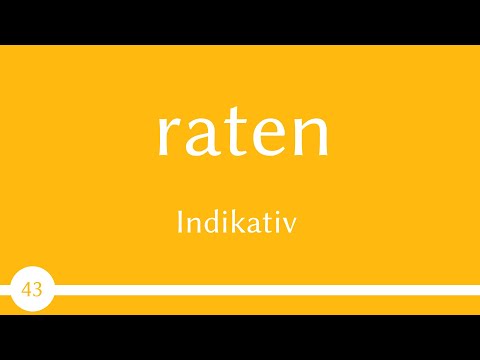 Verb - raten - Präsens, Präteritum, Perfekt - Konjugation (Verb 43) -