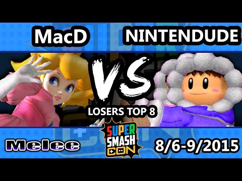 Super Smash Con - Nintendude (Ice Climbers, Peach) Vs. MacD (Peach) - Losers Top 8