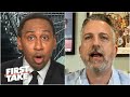 Stephen A Bill Simmons Debate MJ Vs LeBron As The NBA GOAT First Take