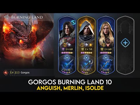 Gorgos 10 vs Anguish, Merlin, Isolde | King Arthur Legends Rise