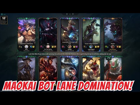 Maokai SUPPORT Crushes Bot Lane in Ranked Matches! League of Legends
