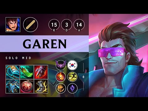 Garen Mid vs Galio - KR Master Patch 25.21
