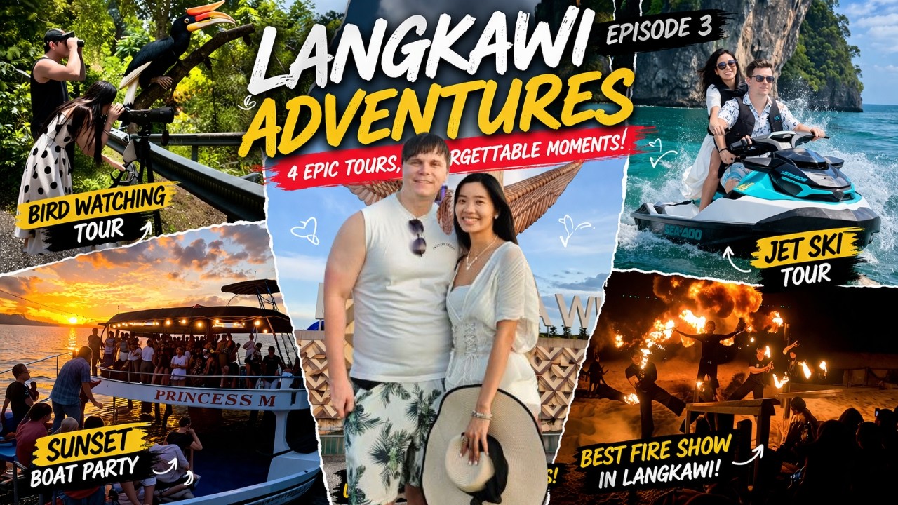 Is Langkawi the MOST Romantic Island in Malaysia? 🇲🇾 | Jet Ski, Sunset Boat Party & Fire Show (EP3)