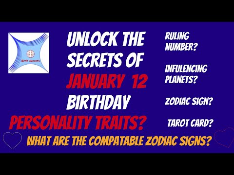 January 12 birthday personality & compatibility #zodiac #astrology #numerology #tarotcard #planets