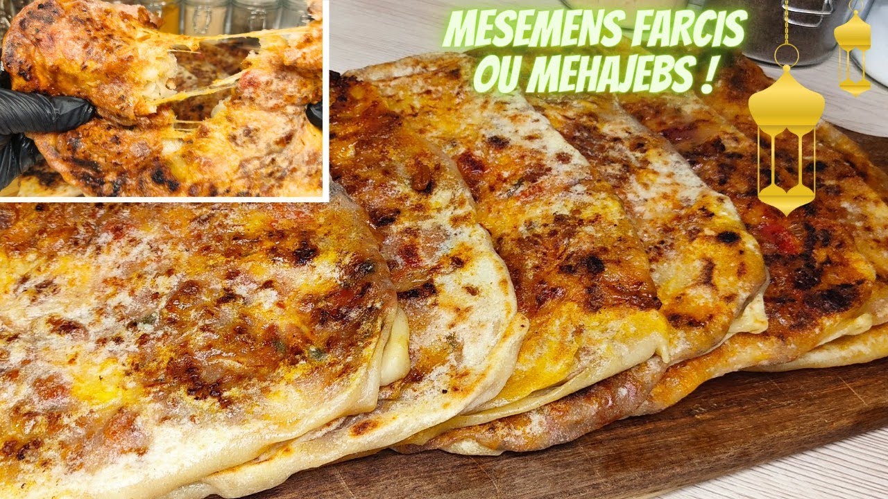 Msemen farci (Majeb) au bœuf épicé
