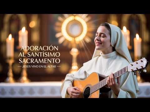 🌟 Adoración al Santísimo Sacramento – Jesús Vivo en el Altar | Cantos Católicos Tiernos y Profundos