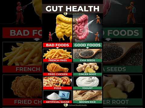 Gut Health Guide 🦠|Best&Worst Foods for a Healthy Digestive System #healthyeating #shorts #dietfood