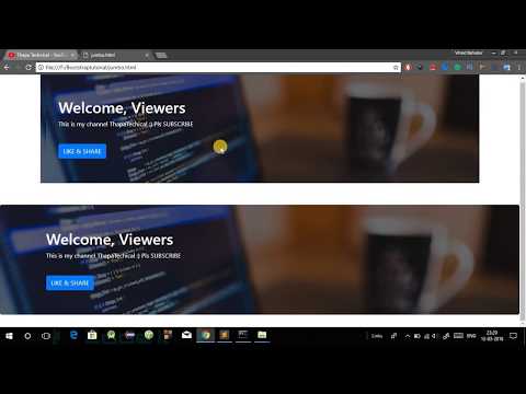 Bootstrap 4 Tutorial in Hindi Part 11 Bootstrap 4 Jumbotron in Hindi | Jumbotron background image