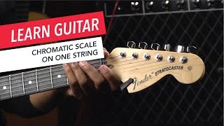 Beginner Guitar Lessons: How to Play the Chromatic Scale on One String | Guitar | Lesson | Beginner