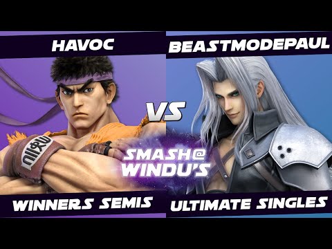Havoc (Ryu) vs BeastModePaul (Sephiroth) - Smash @ Windu's 115 - Winners Semis SSBU