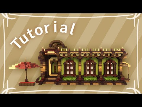 Minecraft | How To Build a Retro Shop-Style Architecture | Tutorial | Exterior Only