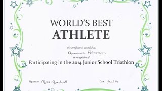 preview picture of video '1 Dec 14 Dominic triumphs at the Bethlehem College Junior School Yr 1 & 2 Triathlon'
