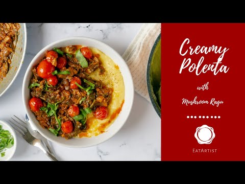 Creamy Polenta with Mushroom Ragu | A Vegetarian Italian Dinner Recipe