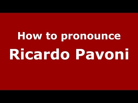 How to pronounce Ricardo Pavoni (Spanish/Argentina) - PronounceNames.com
