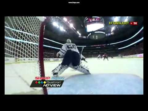 amazing save by Gustavsson on Backstrom shot