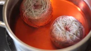 Dyeing Two Cakes with Easter Egg Tablets