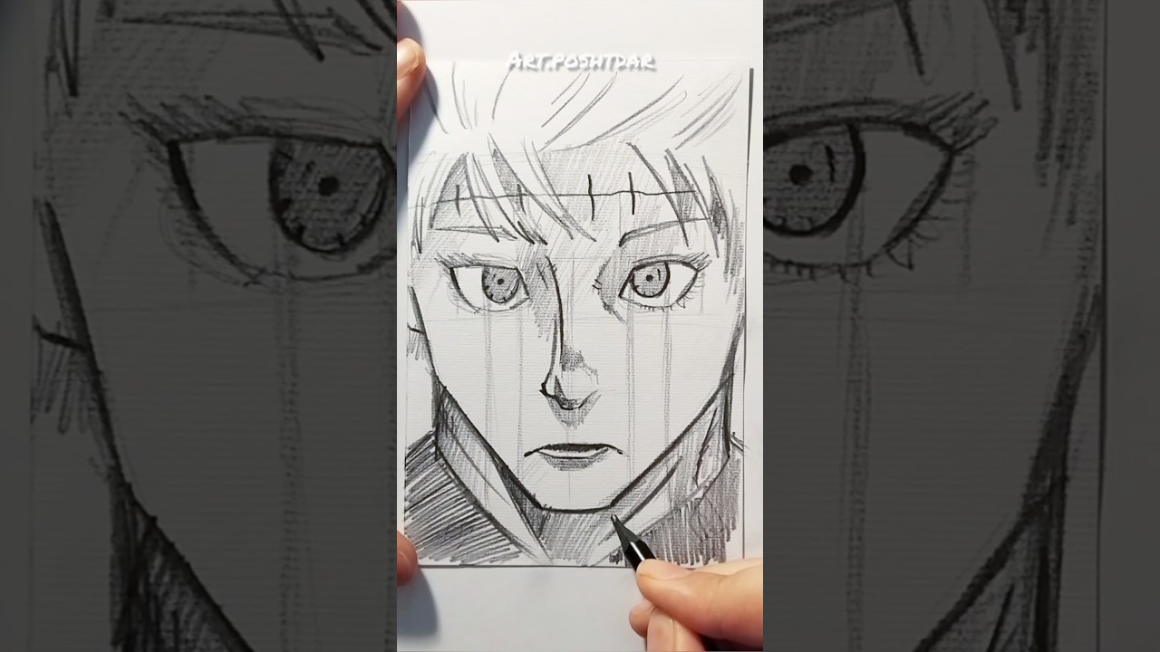 How to Draw Gojo Satoru 👀 ✨️ from Jujutsu Kaisen #呪術廻戦 #jujutsukaisen #gojo #gojosatoru #animeart