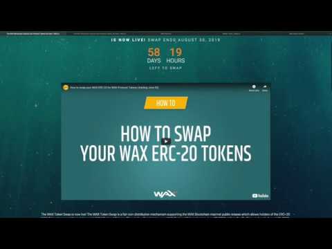 WAX Token Swap Tutorial