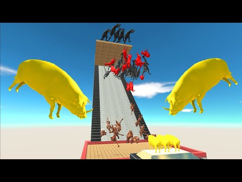 Every Unit Falls Into Trap of Gold Pig - Animal Revolt Battle Simulator