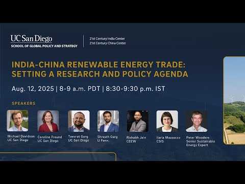 India-China Renewable Energy Trade: Setting a Research and Policy Agenda