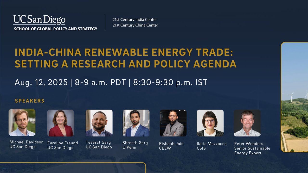 India-China Renewable Energy Trade: Setting a Research and Policy Agenda