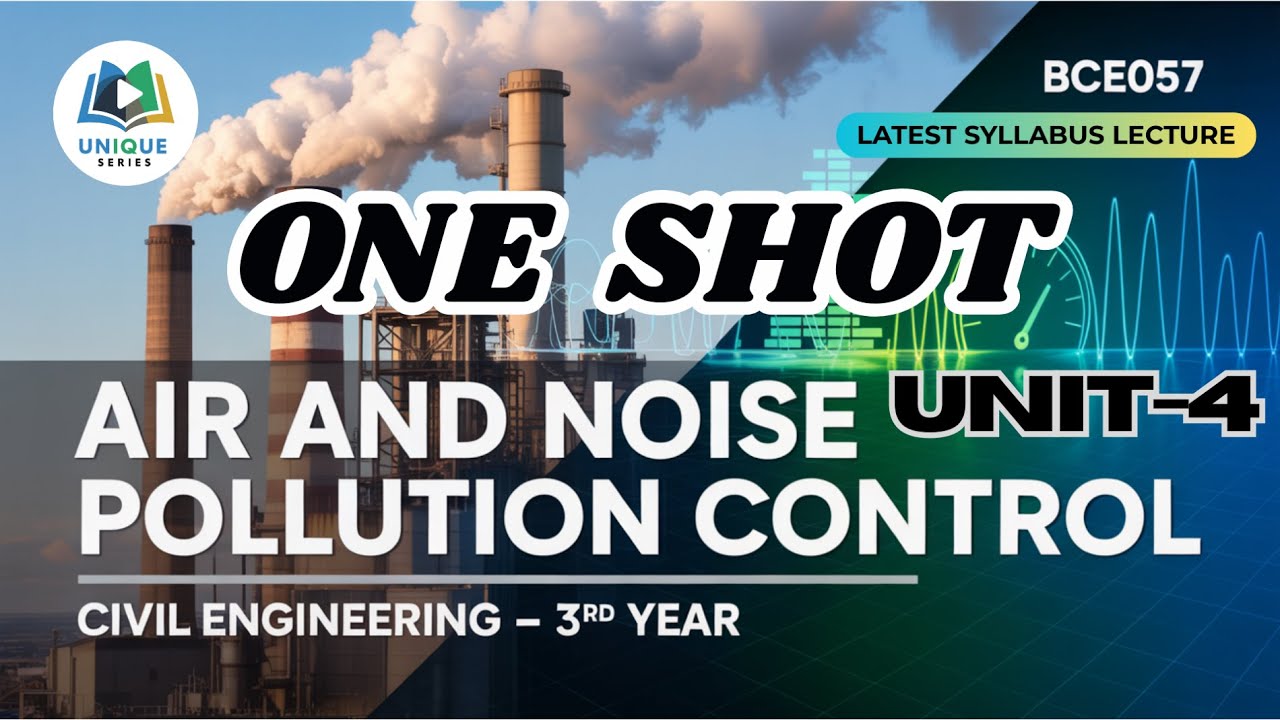 Unit 4 | ONE SHOT | Air & Noise Pollution Control | BCE057  | AKTU 3rd year | #unique_series