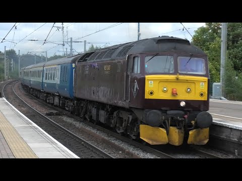 Fantastic Afternoon at Wigan North Western Freight /Test Train /West Coast Railways 47 Mk 2 coaches