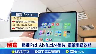 iNEWS獨家│蘋果新iPad Air登台! 獨家實測M4晶片效能  M4晶片抗三星! 蘋果穩價強攻平板市場│記者 方昱翔 張詠筌│台灣要聞20260408│三立iNEWS