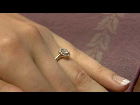 VR1058 Vintage Style Halo Engagement ring