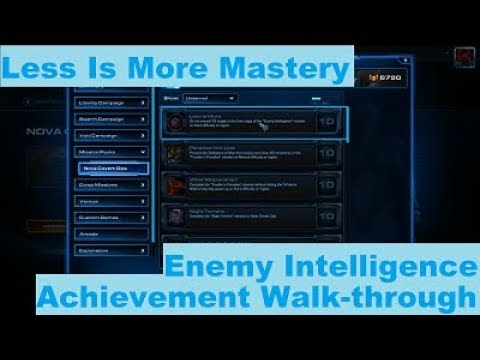 StarCraft 2: "Less Is More" Mastery Achievement Walk-through (Enemy Intelligence)