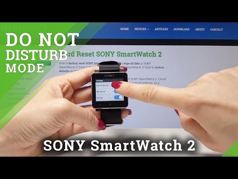How to Disable Sound on Sony SmartWatch 2 - Do Not Disturb Mode