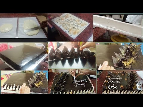 Chocolate Ganache Cake |Choco Truffle With Rose Flowers Cake | How To Make Choco Truffle Cake