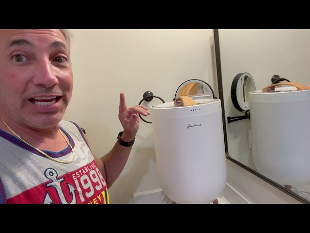 Vídeo relacionado con Astarama Calentador de Toallas, 27L Towel Warmer con Manija,Pantalla LED, Ajuste de Hora, Control Remoto, Apagado Automático, Iluminación Ambiental para Pijamas, Manta, Bata de baño