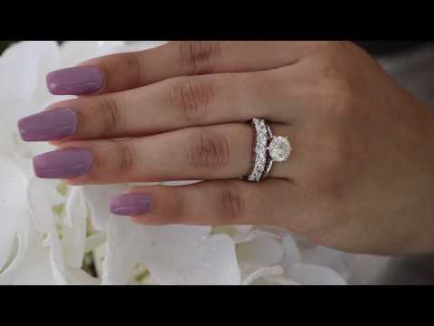 1 Ct. Seven Stone Shared Prong Contoured Wedding Ring - TwoBirch TB-CR-0069-WG-L