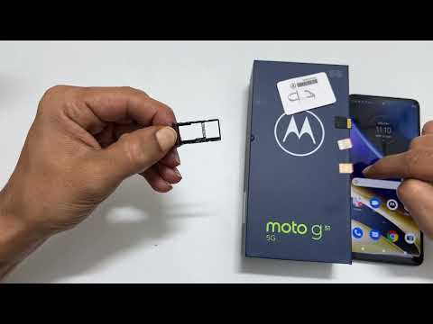 How to insert SIM and microSD card into Motorola Moto G51