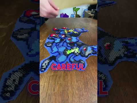 I RUINED this Mega Lucario Pokemon Perler bead design! Pixel, Hama Bead