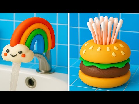 💕 MAKE RAINBOW CRAFTS WITH POLYMER CLAY! Fun & Easy DIY Ideas 🧁🌈