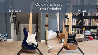 Quick and Easy Refinish of a Fender MIM Stratocaster with Danish Oil