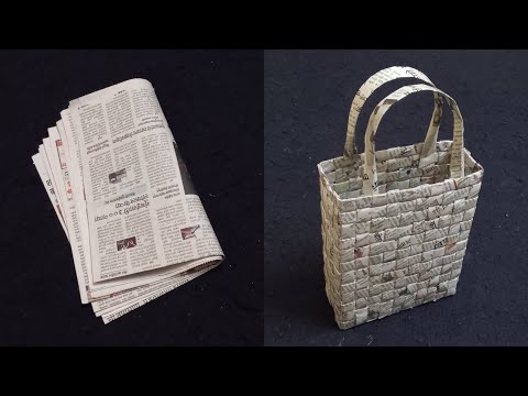 Newspaper Bag | How To Make A Paper Bag | Paper Bag | Newspaper Craft 