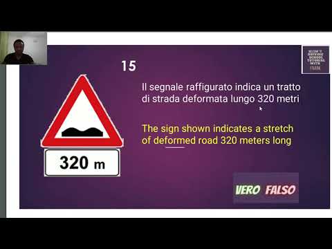 QUESTIONS AND ANSWERS I SEGNALI DI PERICOLO (PATENTE B QUIZ) PT1 IN PIDGIN ENGLISH  #quizpatenteb.