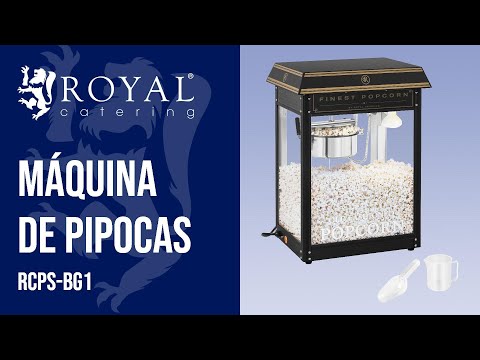vídeo - Máquina de pipocas - preto e dourado