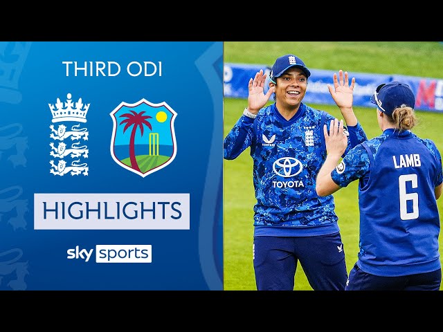 England win rain-affected third ODI to secure whitewash! 💪 England vs West Indies Highlights