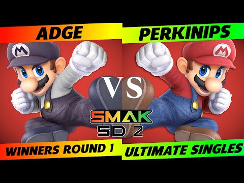 SMAK-SD2 Winners Round 1 - Adge (Mario) vs. Perkinips (Mario) - SSBU