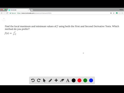 Find the local maximum and minimum values of f using both the First and Second Derivative Tests. Wh…