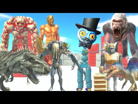 GORO RAMPAGE + DADDY LONG LEGS + GHOR + SPINO VS KING GOLEM + GIGANOTOSAURUS + SCOURGE + ACHILLES