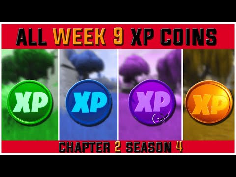 All XP Coins Locations In Fortnite Season 4 Chapter 2 - ( Week 9 )