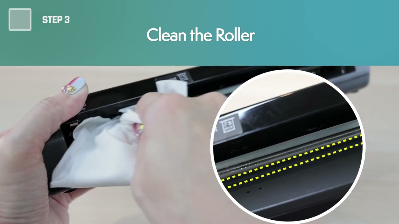 How to clean the glass on MobileOffice S410 Plus Scanner